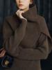 Versatile Wool Turtleneck Shawl Scarf