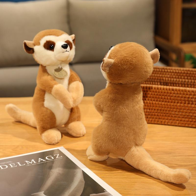 Cute Lifelike Stuffed Animal Ring Tailed Lemur Plush Toy Cartoon Meerkat Indri Plushies Soft Doll Kawaii Gift For Girl Boy
