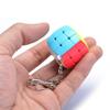 Qiyi Mini Rotating Rubik's Cube Keychain - 3x3x3 Cube Pendant with Smooth 2x2x2 Small Mantou Option