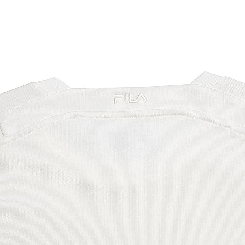 FILA White Minimalist Casual Fashion T-Shirt Men tops Cloud-White F61M623105FWT