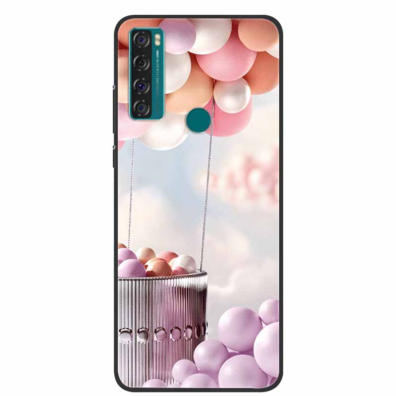 

For TCL 20 SE Case Cool Wolf Lion Cat Black Bumper Silicone Soft Phone Case Cover For TCL 20 SE Back Cover Case 20SE Coque Funda TCL 20 SE