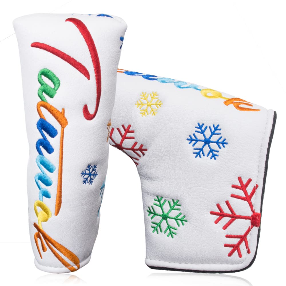 Select Plaza Snow Flower Golf Wood Cover for Drivers Utility and Putter Clubs Pin Includes Conversion Snow Flower Design Pin Headcover, (440cc,