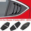 Car Rear Quarter Side Window Louver Shutter Air Vent Panel Cover Trim For Mazda 3 Sedan 2014 - 2018 Plastic Accessories Exterior
