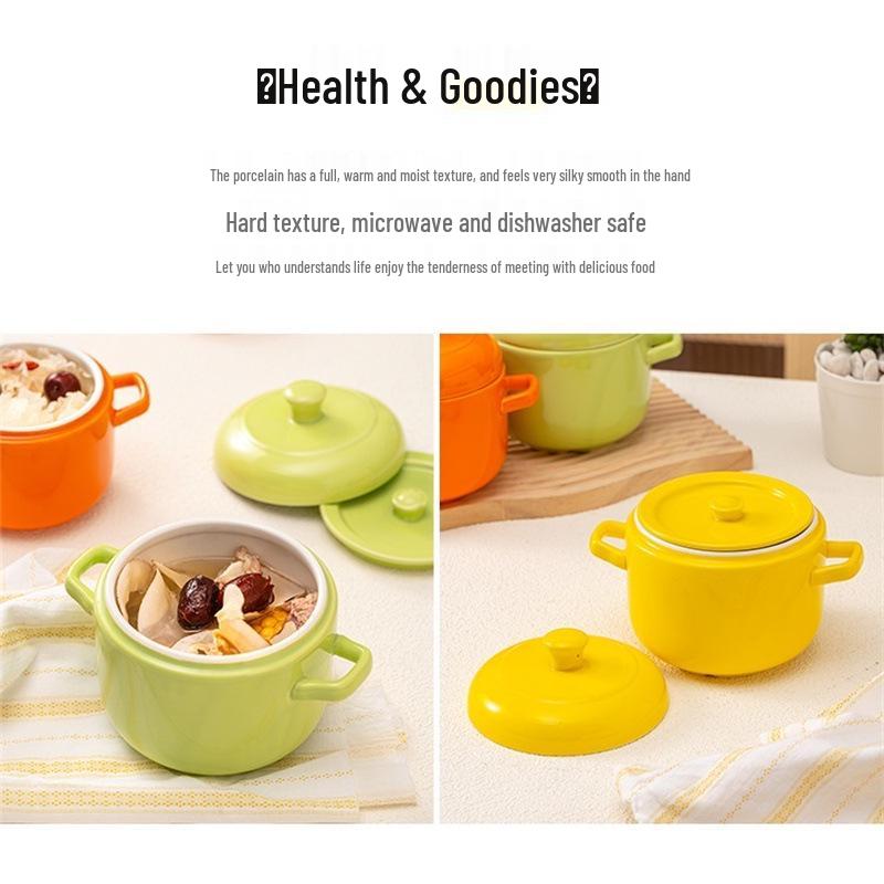 Keramik-Einzelportions-Schmortopf mit Deckel - Slow Cooker & Eierschale
