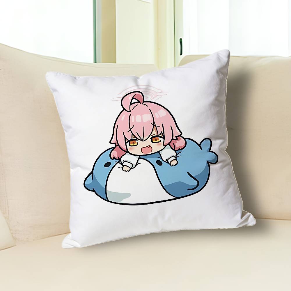 Cute T-Takanashi H-Hoshino Blue Print Pillow Case Aesthetic Bedroom Decor 30x30 40x40 45x45 50x50 60x60 65x65cm