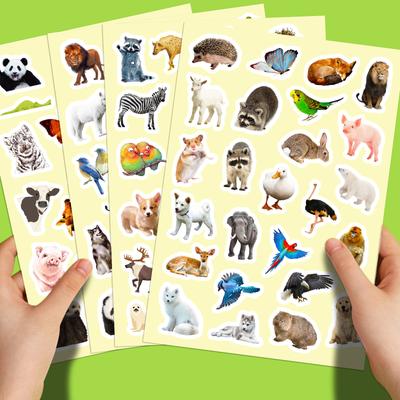 100 Stickers Of Various Realistic Animal Stickers Watercolor African Animal Graffiti Stickers Creative Stickers Diy4 Sheets