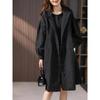 Dames Herfst Hooded Trenchcoats Koreaanse Stijl Vintage Elegant Casual Baggy Trenchcoat