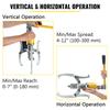 SucceBuy 15 Ton Hydraulic Gear Wheel Bearing Puller Separator Tool Two & Three Adjustable Jaws With Portable Box for Repair Shop