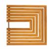 Set de Table Créatif en Bambou Creusé Extensible Coussinet Isolant Thermique en Bambou Carré Antidérapant Tapis Anti-Brûlure Maison de Thé