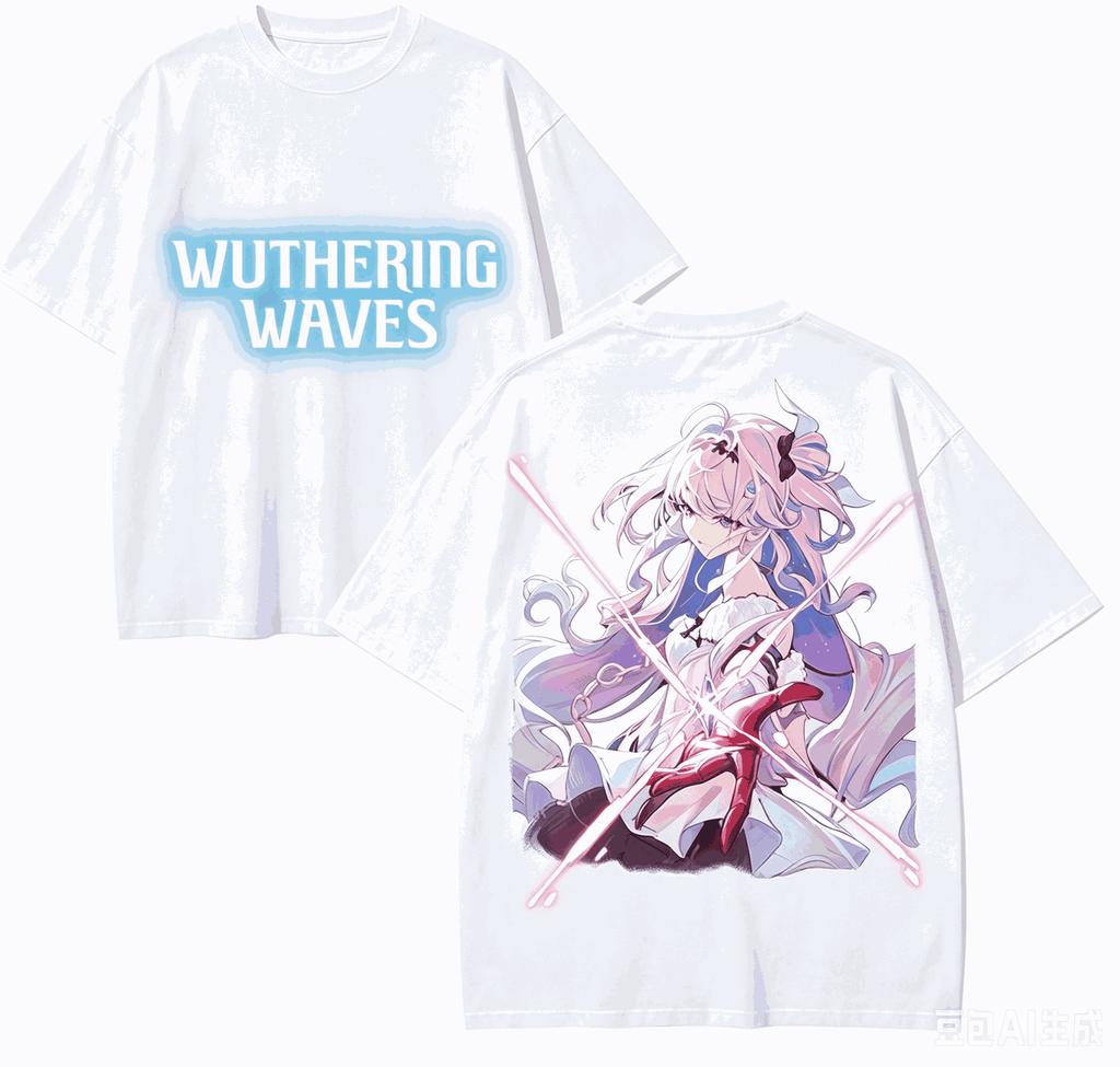 Wuthering Waves Anime Lover T-shirt Harajuku Cotton New Model High Street Retro Fashion Oversized Unisex hot product Classic tee