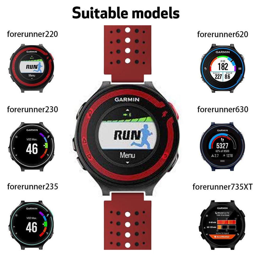 Silicone Replacement Watch Wrist Strap For Garmin Forerunner 220/230/235/630/620/735XT Approach S20/S5/S6 Smart Watch Bands 3