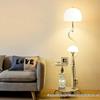 Nordic Modern Minimalist Floor Lamp with Remote Control and Coffee Table Storage for Bedroom, Living Room, or Bedside