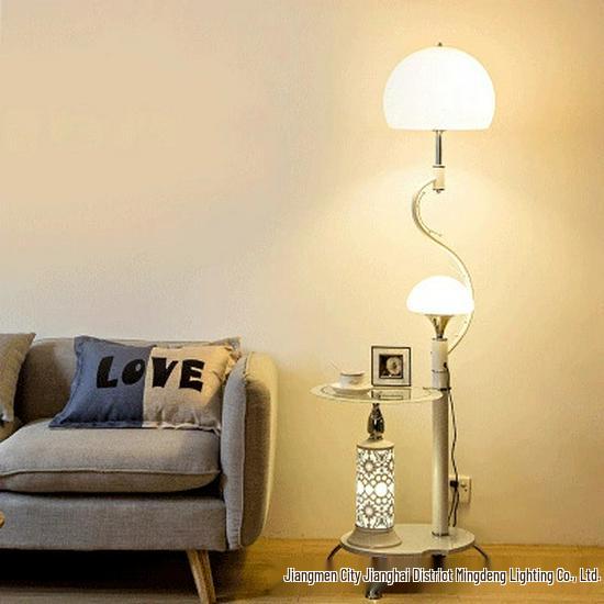Nordic Modern Minimalist Floor Lamp with Remote Control and Coffee Table Storage for Bedroom, Living Room, or Bedside