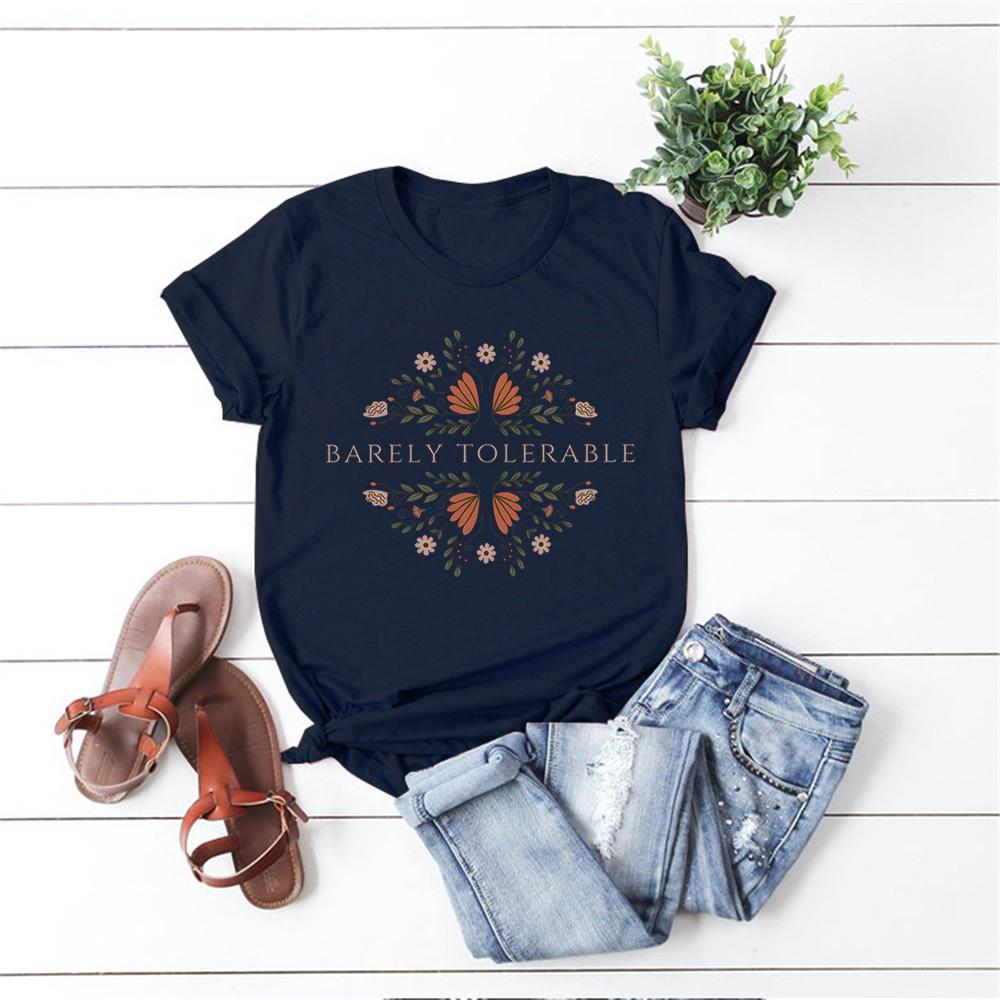 Barely Tolerable Pride and Prejudice T Shirt Jane Austen Shirt Bookish Tshirt Book Lover Shirt Unisex Short Sleeves Tops