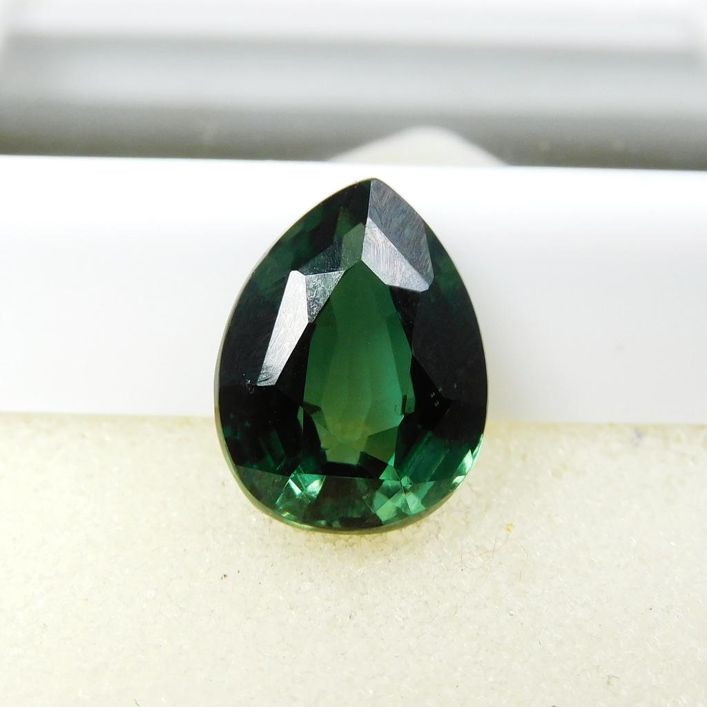 Pear Cut Bluish Green Sapphire 6.70 Ct Natural Loose Gemstone CERTIFIED