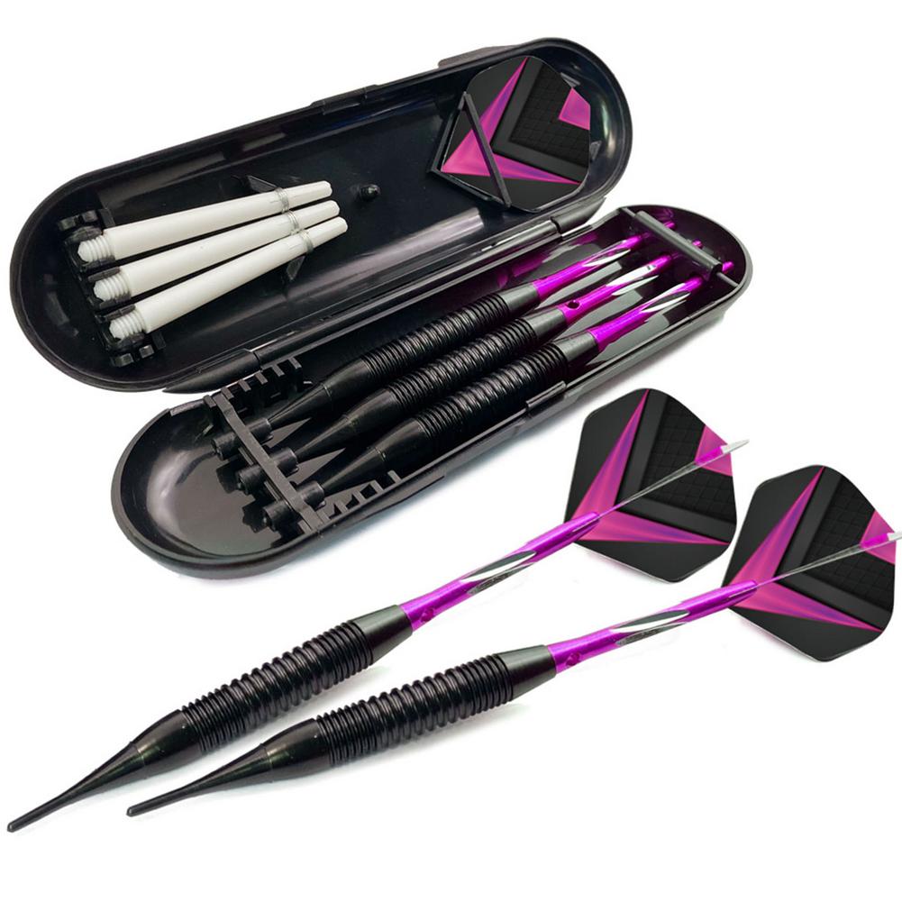 

3PCS Soft Tip Darts Set Soft Safe Dart For Electronic Dart Board Professional Indoor Plastic Tip Darts Set For Dartboard Games фіолетовий