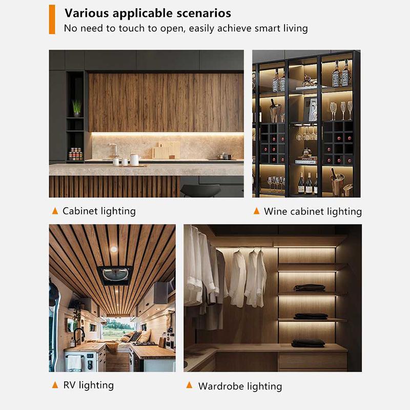 Penetrable Wooden Partition Touch Sensor Led Light Switch Hand Sweep Dimmable Touch Dimmer For Mirror Cabinet Shelf Lamp