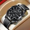 HANNAH MARTIN Watch Luxury Men Leather Black Classic Design Watches Waterproof Sports Watch Male Montre Pour Hommes