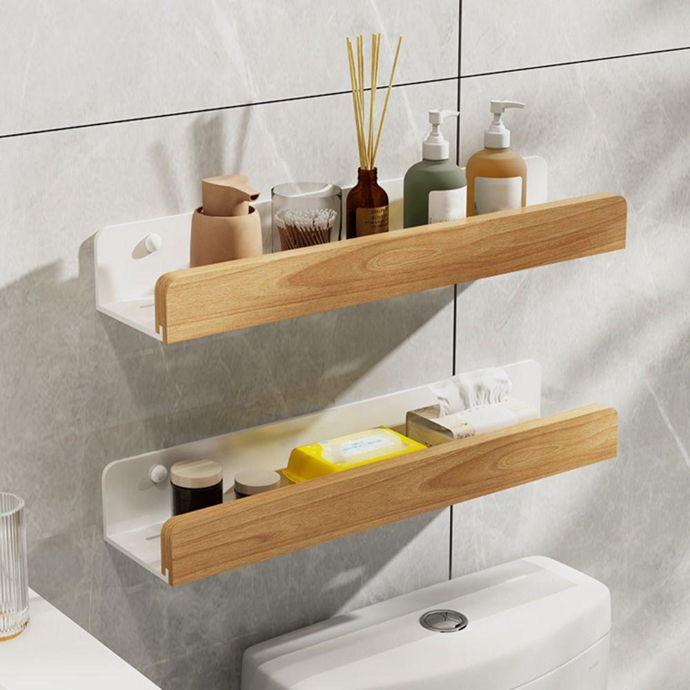 Punch-Free Bathroom Shelf Strong Load-bearing Capacity Toilet Shelves Kitchen