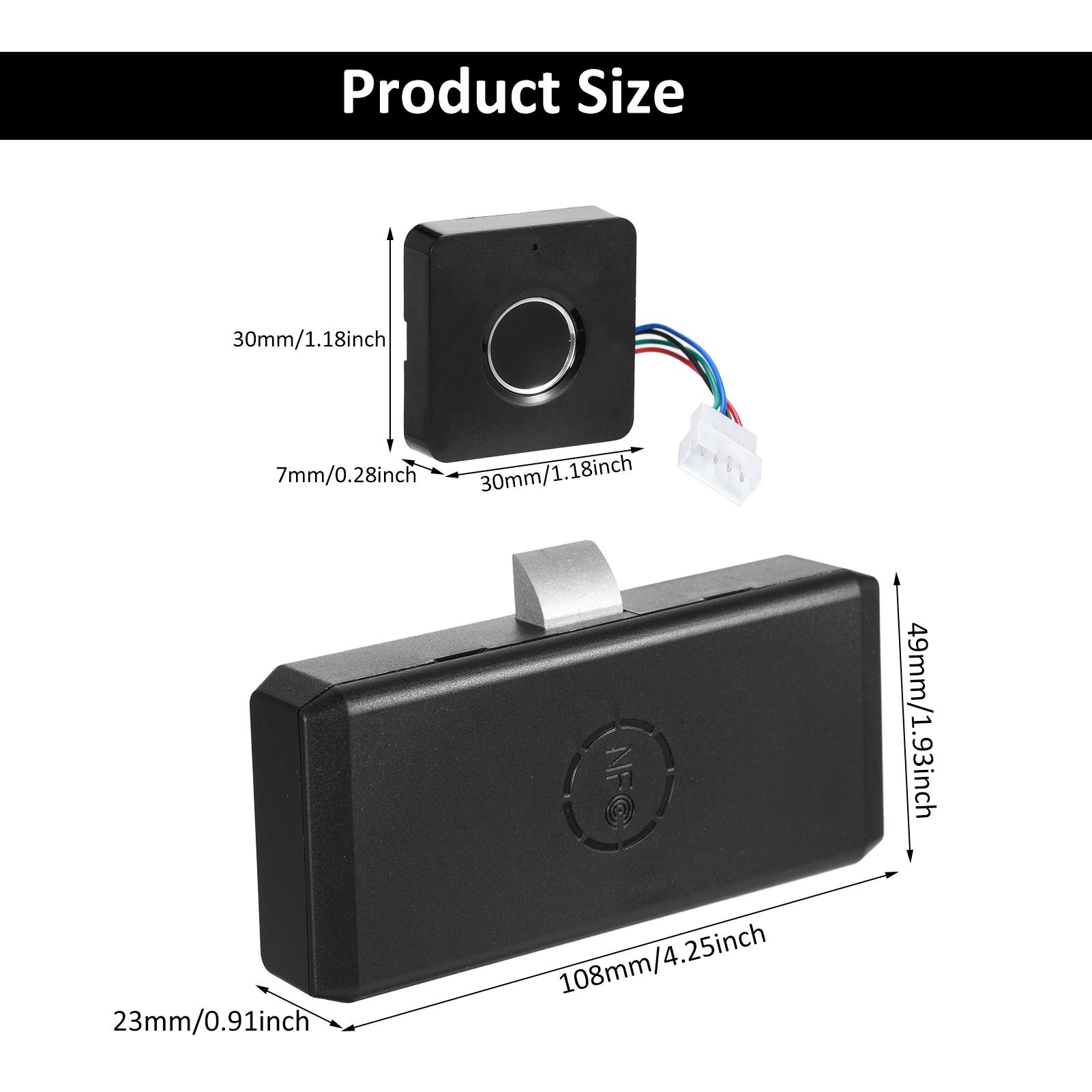

T4 Smart Fingerprint Lock Keyless Drawer Lock 0.5s Fast Unlock Support 20 Fingerprints Baby Fingerprint Lock