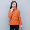 Fashionable Orange Winter Coat for Women Thickened and Warm Cotton Jacket