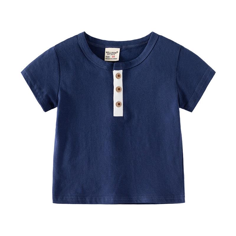 Boys' Soft and Comfortable Cotton Short-Sleeve Summer T-Shirt