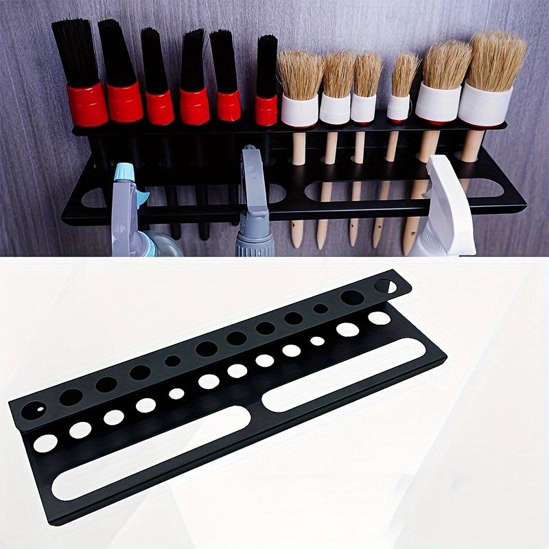Wall-Mounted Car Detailing Brush Holder - Durable Metal Organizer For Spray Bottles & Cleaning Tools