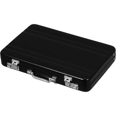 Elegant Portable Business Card Box Aluminum Case Card Holder for Office Use