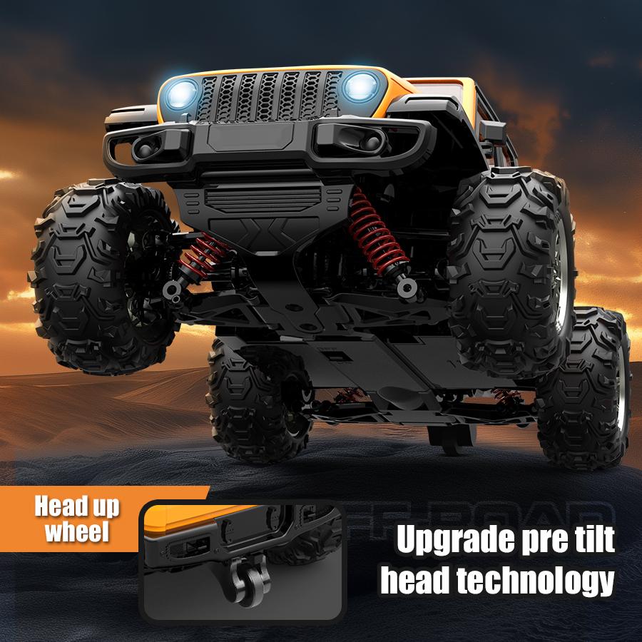 C8819 1:20 4WD RC Bil Offroad med LED-lys Fullskala Simulering Profesjonell 2.4G Fjernkontrollbiler Pickup Leke