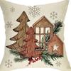 Nordic Christmas Snowman Pillowcase Linen Sofa Cushion Pillowcase New Style Christmas Pillowcase