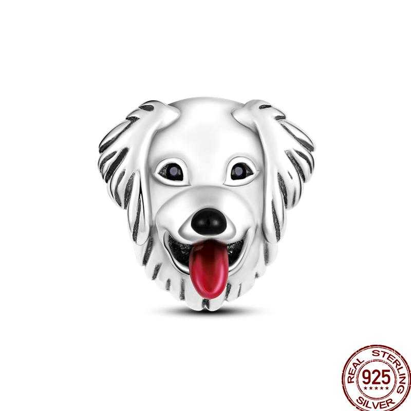 100% Copper Cute Pet Animal Owl Cute Puppy Pink Kitten Charm Beads Suitable For 3Mm Original Bracelet Diy