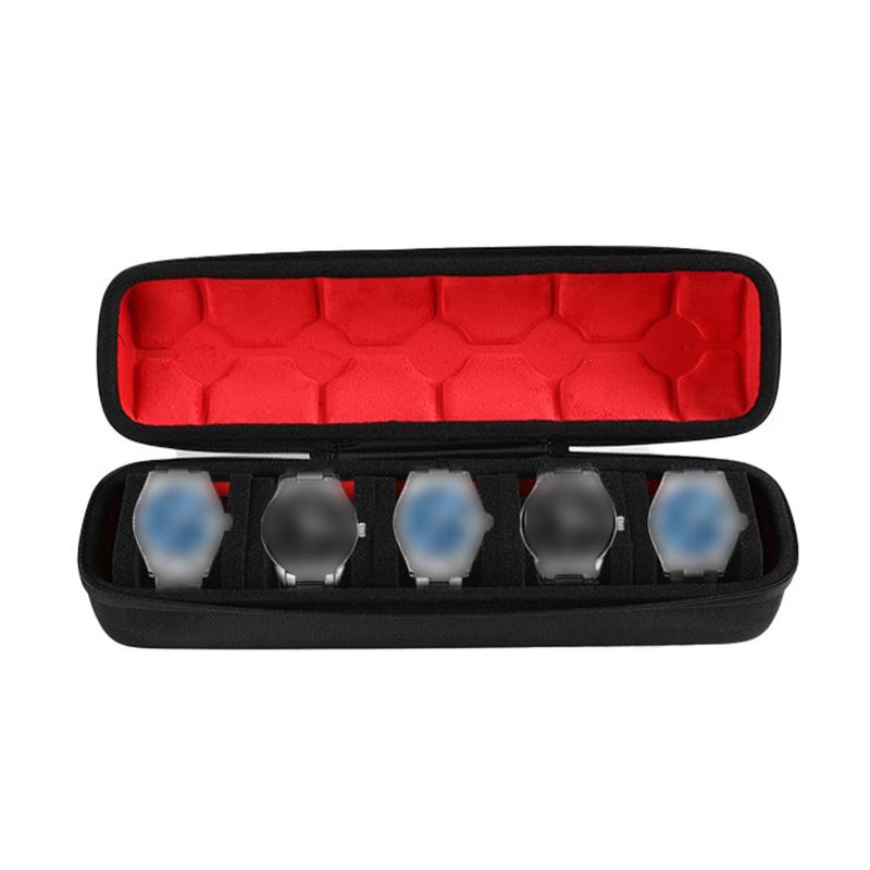 

5-slot Mechanical Watch Storage Bag, Shockproof and Drop-proof Portable Watch Storage Box, Travel Watch Organizer