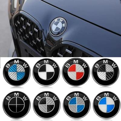 2Pcs 82mm 74mm Car Front Hood Emblem Rear Trunk Badge For E46 E90 E60 F10 F11 F20 F30 F34 F01 G20 G21 G31 G60 X1 X3 X5 X7