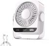 Rechargeable Ice Small Desk Fan 199 Speeds Strong Wind, Adjustable Portable for Bedside Sleeping Camping Home Office Travel