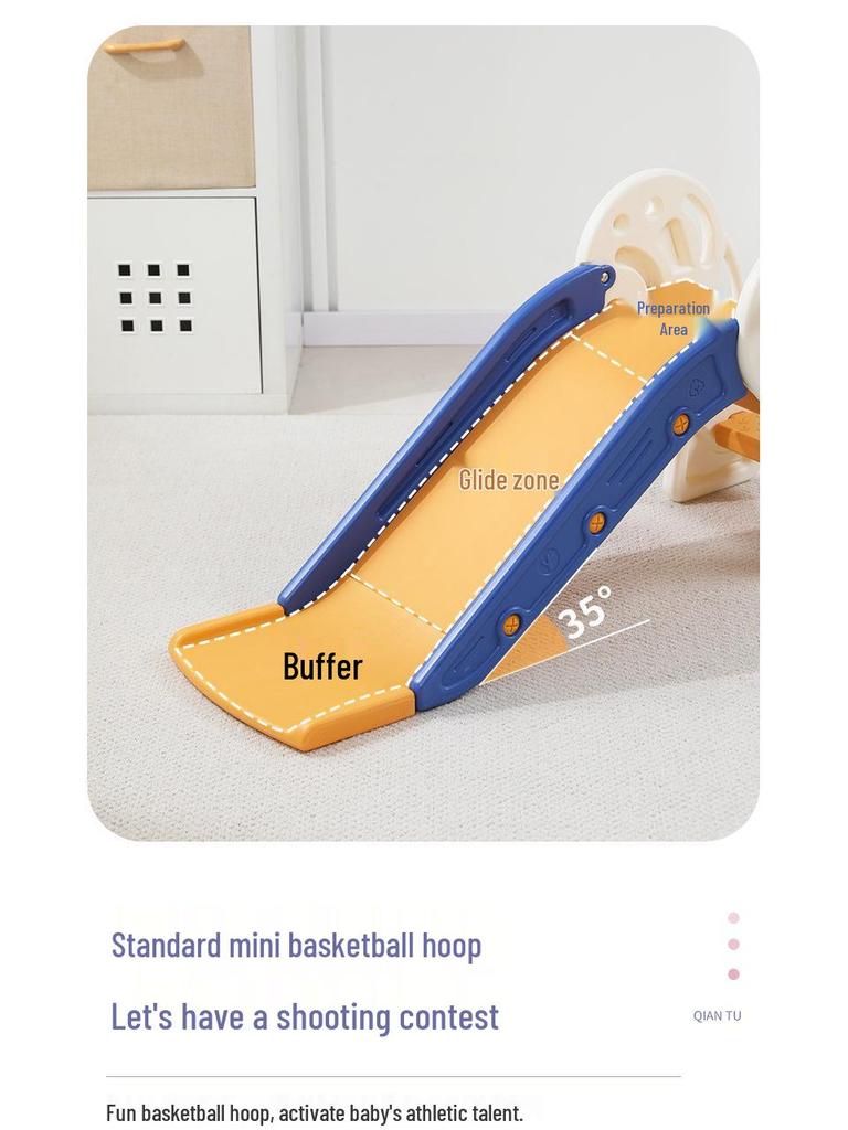 Indoor Foldable Toddler Slide & Educational Crawling Set