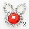 LKERAN 10Pcs Rabbit Acrylic Rhinestone Buttons Embellihment Ribbon for wedding supply Gift Weap Hairbow Center Decorative Button
