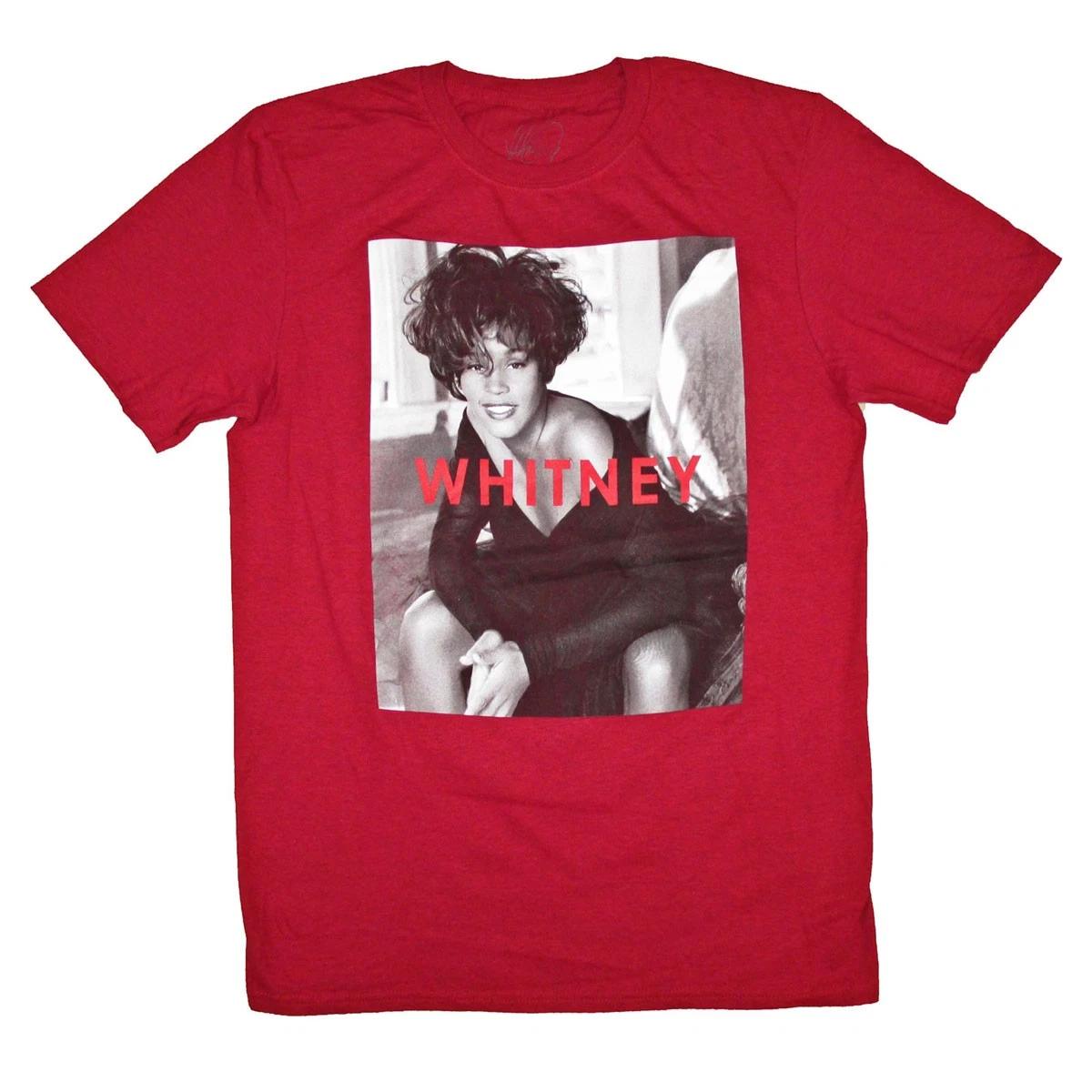 Men s Whitney Houston Name on Dark Heather Red Tee T-shirt Medium Dark Heather L