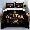 Guitar State of Mind Graphic Bedding Duvet Cover Set Duvet Cover Pillowcases  (1*Duvet Cover 2*Pillowcases, Without Duvet Insert)