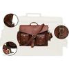 Men's Vintage Leather Messenger New Laptop Briefcase Satchel Bag Dark Brown