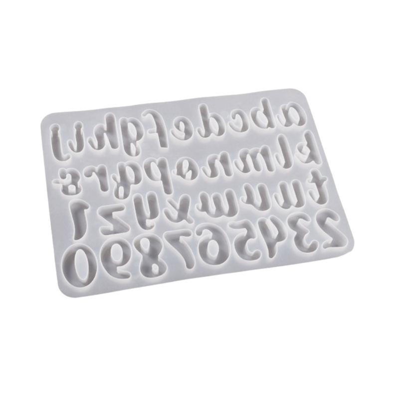 Resin Letter Molds Silicone Number Alphabets Mold DIY Epoxy Resin Casting Mould Keychain Pendant Ornament Jewelry Making