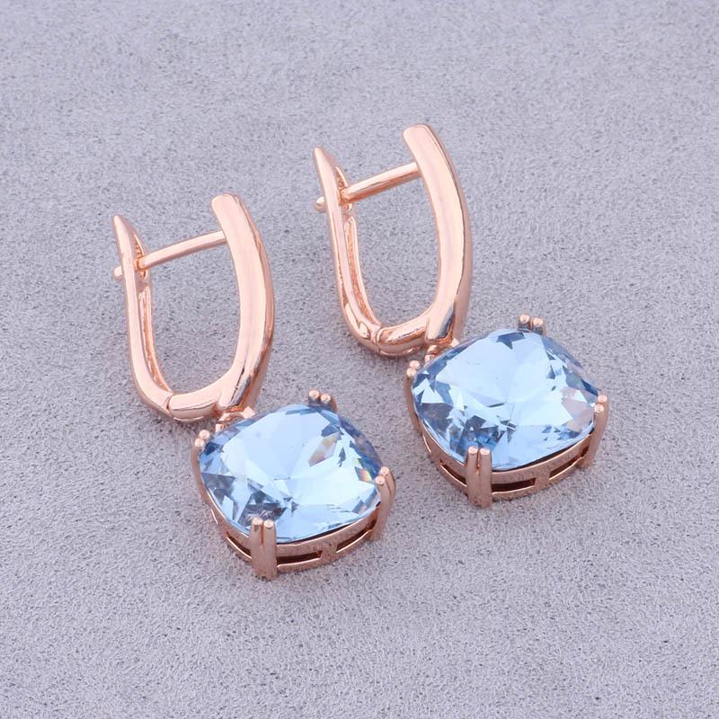 

Геометрические серьги с цирконом сладких цветов для женщин - Модный ретро-стиль