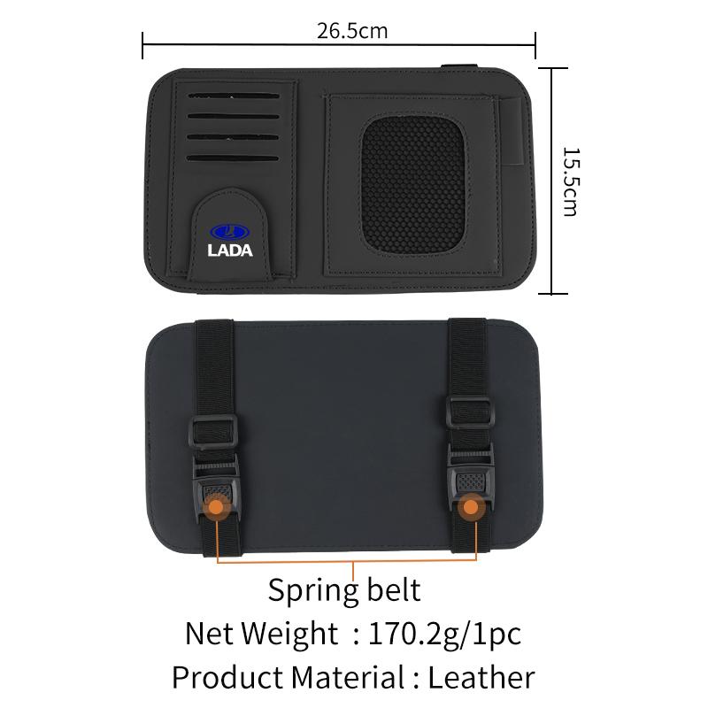 Car accessories Sun Visor Storage Pouch For Lada Priora Sedan Sport Kalina Granta Vesta Niva Largus Vaz Samara 2110 SS15
