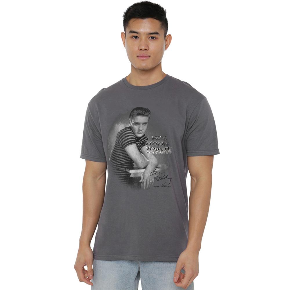 Elvis Presley Unisex Adult Trouble T-Shirt
