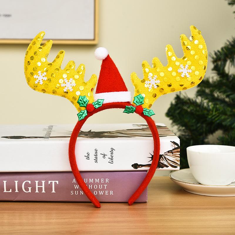 Christmas Antler Headband & Hair Clip for Kids & Adults