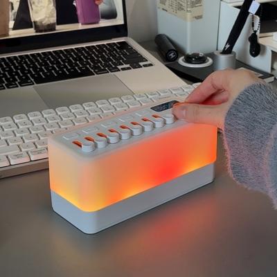 Multifunktionale Typ-C USB Lade Nachttischlampe Eingebautes Natürliches Weißes Rauschen Tragbarer Bluetooth Lautsprecher Nachtlicht