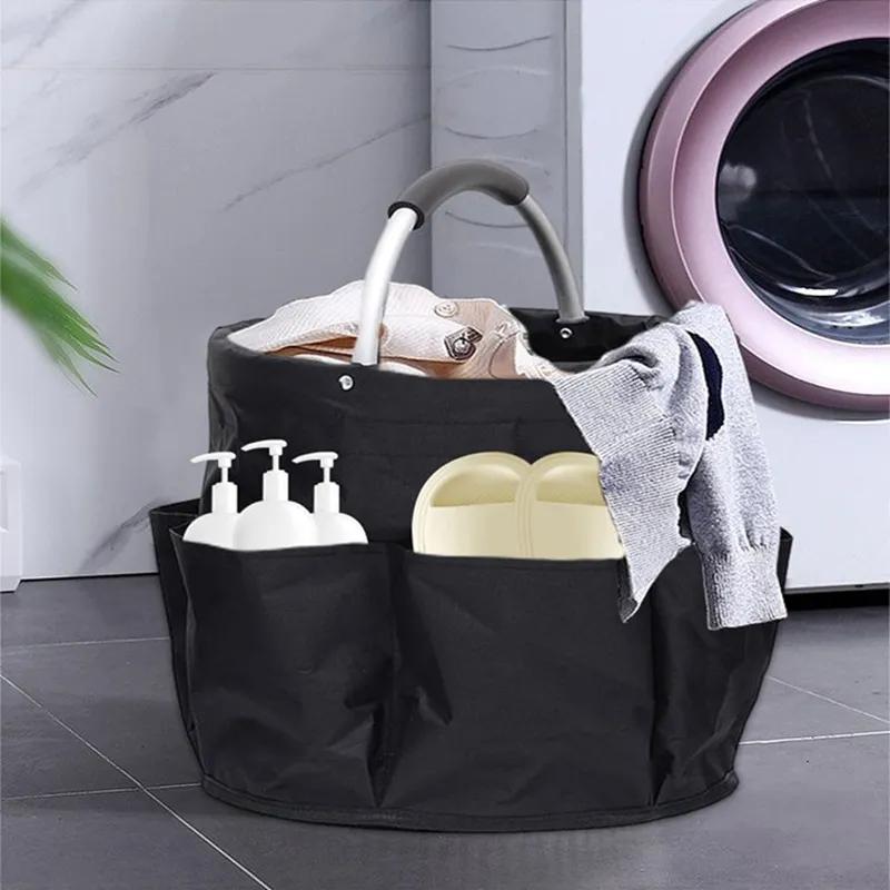 Portable Picnic Basket Outdoor Beach Basket Portable Foldable Storage Toiletries Bag Shower Basket Home Shopping Basket YLE351