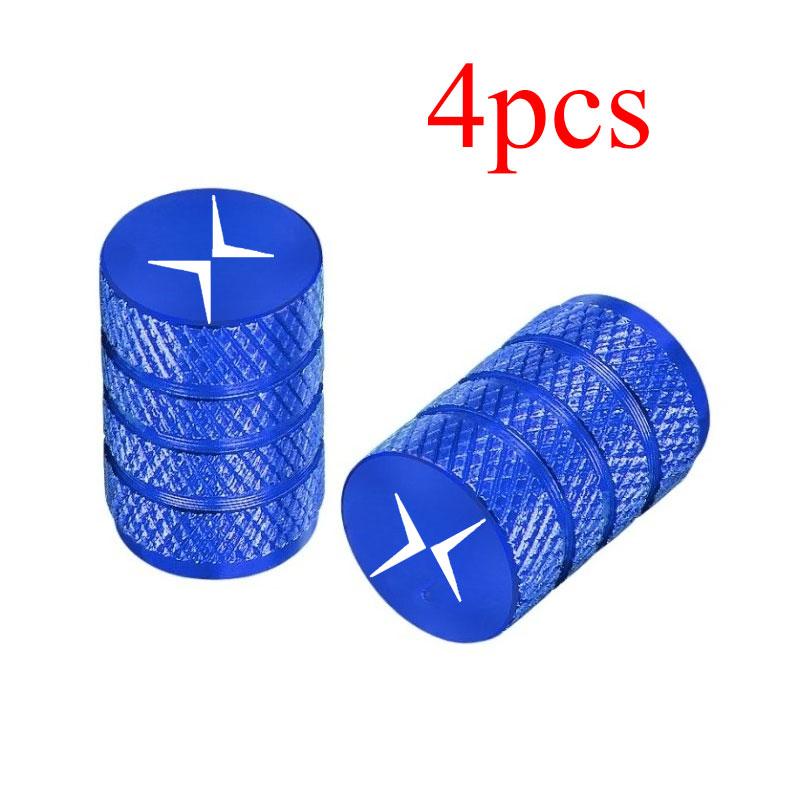 4PCS Colorful Car Accessories Car Tire Valve Cap For Volvo Polestar 1 Polestar 2 Polestar 3 Polestar 4 Polestar 5