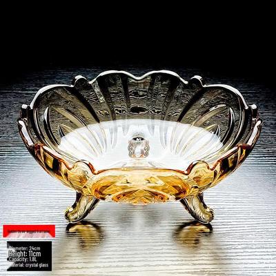 Zhi Shi Dreibeinige Kristallglas-Fruchtschale