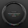 NGH2  C200 E200 New For Mercedes Benz Car Suede Carbon fiber Anti-slip Steering Wheel Cover For Mercedes-Benz A B C E V R-Class C43 CL