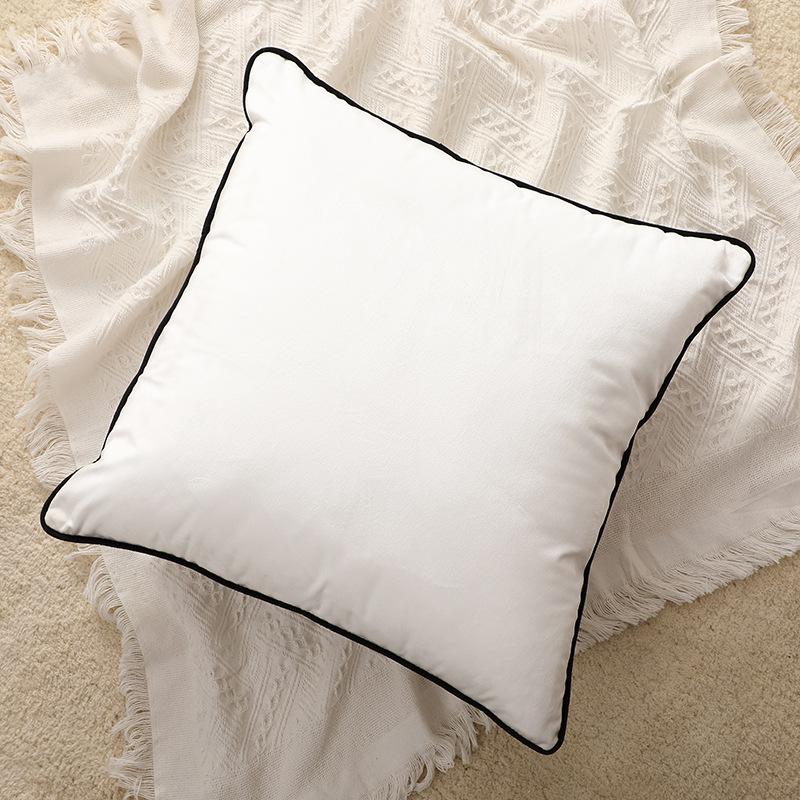 Black White Solid Velvet Pillow Cover Home Decoration Cushion Cover Velour Pillowcase Living Room Sofa Pillow 45x45 /50x50/30x50